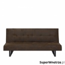 Sofa z funkcją spania imitacja skóry brązowa 189 cm Lilla BLmeble