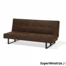 Sofa z funkcją spania imitacja skóry brązowa 189 cm Lilla BLmeble