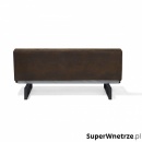 Sofa z funkcją spania imitacja skóry brązowa 189 cm Lilla BLmeble