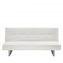Sofa z funkcją spania skóra ekologiczna biała 189 cm Lilla mała BLmeble