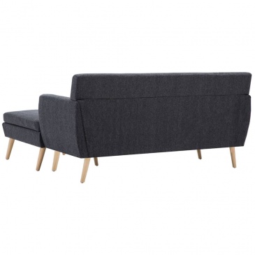 Sofa z kształcie litery L, materiałowa, 171,5 x 138 x 81,5 cm