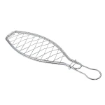 Stalowy ruszt do grillowania ryby 43 cm Kuchenprofi srebrny