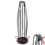 Stojak na kapsułki do kawy obrotowy metalowy czarny radka 40 cm