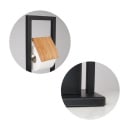 Stojak szczotka wc i uchwyt na papier czerń bambus - Yoka