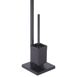 Stojak na papier toaletowy ze szczotką ulapes metal czarny