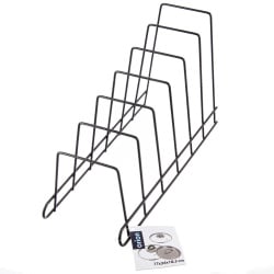 Stojak na pokrywki i talerze metalowy czarny RADKA 34,5x14x19 cm