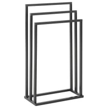 Stojak na ręczniki charras metal ciemne drewno