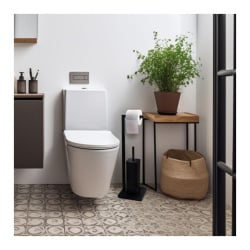 Stojak na szczotkę do WC i papier toaletowy czarny