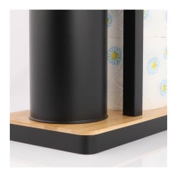 Stojak na szczotkę do wc i papier toaletowy zapas do łazienki czarny