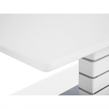 Stół do jadalni biały stal nierdzewna 180/220 x 90 cm rozkładany Fabiano BLmeble