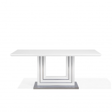 Stół do jadalni biały stal nierdzewna 180 x 90 cm Martino BLmeble