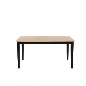 Stół do jadalni drewniany jasny brąz/czarny 150 x 90 cm GEORGIA