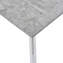 Stół do jadalni, kolor betonowy i srebrny, 80,5x80,5x73 cm, MDF