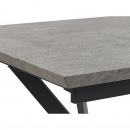 Stół do jadalni rozkładany 140/180 x 80 cm szary z czarnym BENSON