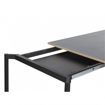 Stół do jadalni rozkładany 160/210 x 90 cm czarny AVIS