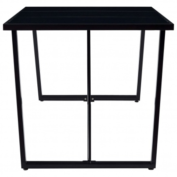 Stół jadalniany, czarny, 200 x 100 x 75 cm, hartowane szkło