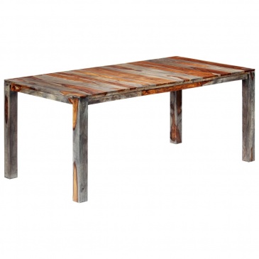 Stół jadalniany, szary, 180 x 90 x 76 cm, lite drewno sheesham
