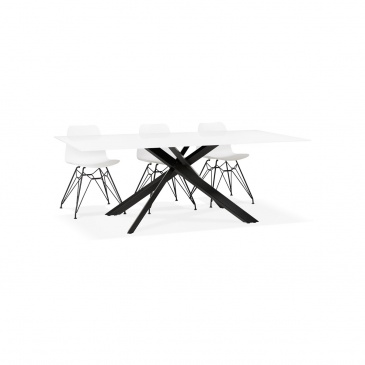 Stół Kokoon Design Madona 200x100 cm biały nogi czarne