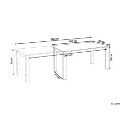Stół konferencyjny rozkładany MADURA 100 cm 180/280 cm Jesion jasny