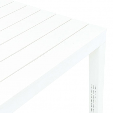 Stół ogrodowy, biały, 78 x 78 x 72 cm, plastikowy