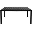 Stół ogrodowy, czarny, 150x90x74 cm, aluminium i WPC