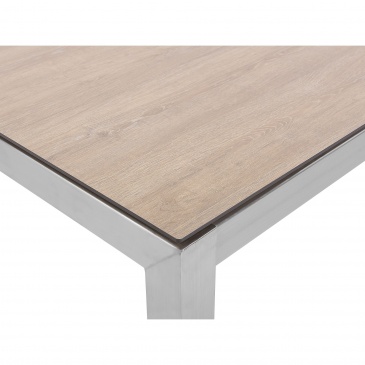 Stół ogrodowy HPL 180 x 90 cm jasne drewno GROSSETO