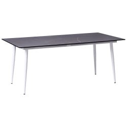 Stół ogrodowy TOLENTINO 180 cm 90 cm Efekt marmuru Szary marmur