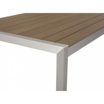 Stół ogrodowy z aluminium 180 x 90 cm brązowy VERNIO