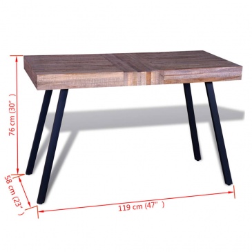 Stół z odzyskanego drewna tekowego
