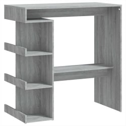 Stolik barowy z półkami, szary dąb sonoma, 100x50x101,5 cm Stolik barowy z półkami, szary dąb sonoma, 100x50x101,5 cm