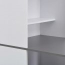 Stolik barowy z szafką, biały, 115 x 59 x 200 cm