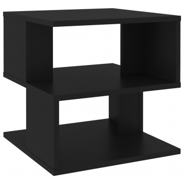 Stolik boczny, czarny, 40x40x40 cm, płyta wiórowa