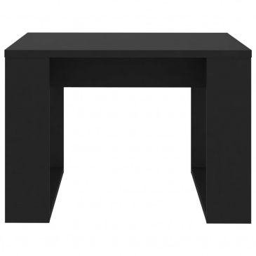 Stolik boczny, czarny, 50x50x35 cm, płyta wiórowa