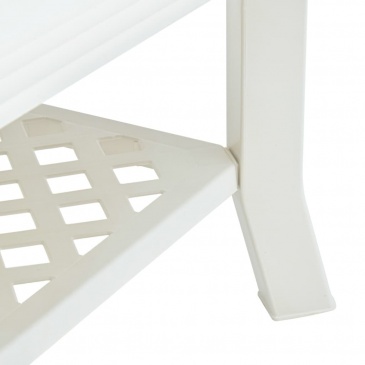 Stolik kawowy, biały, 90x60x46 cm, plastikowy