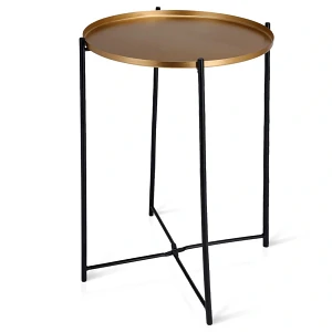 Stolik kawowy metalowy złoty 35x47 cm Stolik kawowy metalowy złoty 35x47 cm