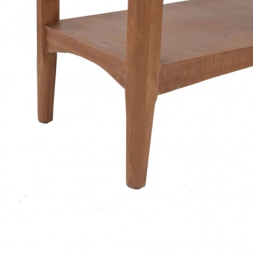 Stolik konsola, lite drewno jodłowe, 126x40x77,5 cm, brązowy