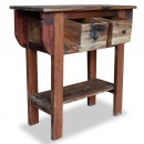 Stolik konsola, lite drewno z odzysku, 80 x 35 x 80 cm