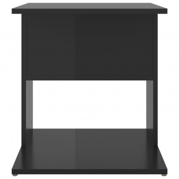 Stolik na wysoki połysk, czarny, 45x45x48 cm, płyta wiórowa