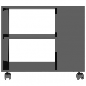 Stolik na wysoki połysk, czarny, 70x35x55 cm, płyta wiórowa