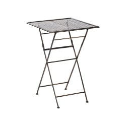 Stolik ogrodowy barowy BORMIO 60 cm 60 cm Metal Czarny