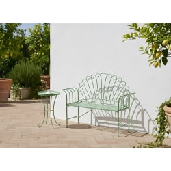 Stolik ogrodowy CAVINIA 40 cm 40 cm Metal Zielony