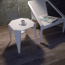 Stolik/stołek King bath Spot biały