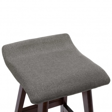 Krzesła barowe 2 szt ciemnoszare tapicerowane tkaniną