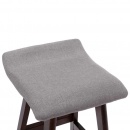 Krzesła barowe 2 szt jasnoszare tapicerowane tkaniną