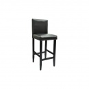 Krzesła barowe 2 szt. sztuczna skóra czarne