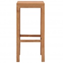 Krzesła barowe 2 sztuki lite drewno tekowe