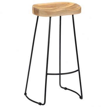 Krzesła barowe Gavin 2 szt. 45x40x78 cm lite drewno mango