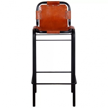Krzesła barowe z prawdziwej skóry 2 szt. 46 x 45 x 94 cm
