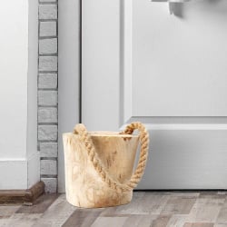 Stoper odbojnik ogranicznik do drzwi drewniany z liną 15 cm Stoper odbojnik ogranicznik do drzwi drewniany z liną 15 cm