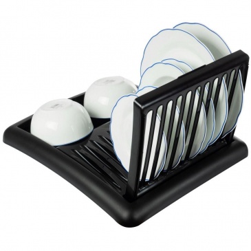 Suszarka na naczynia, czarna, ociekacz do naczyń, 45x39x26 cm
